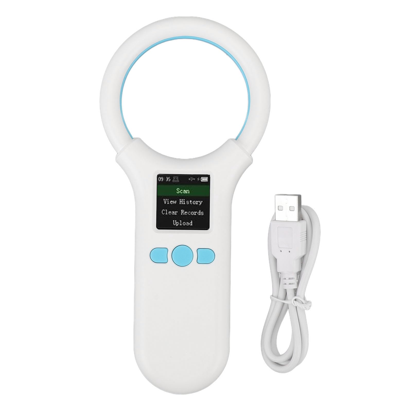 Asixxsix Scanner per Microchip per Animali Domestici, Lettore di Microchip per Animali con Archiviazione di 500 Record con Tecnologia di Scansione Avanzata per Proprietari di Domestici