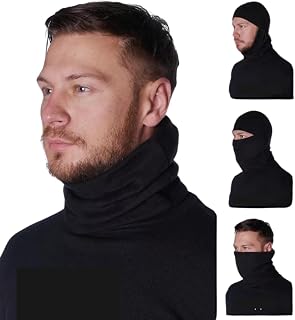 Kışlık Polar Kar Maskesi Siyah Termal Şapka Erkek 