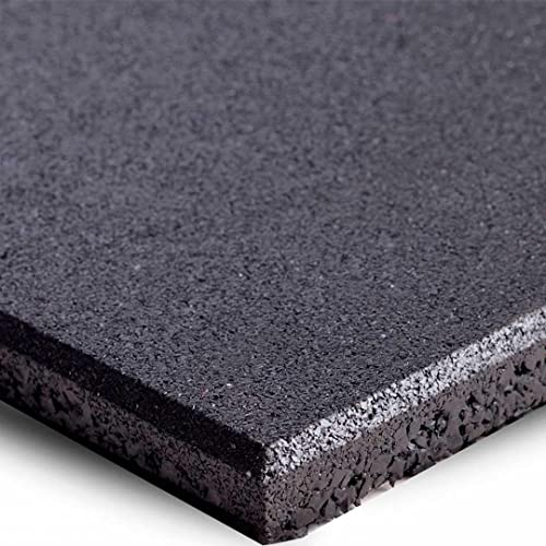 Piso De Borracha Ultra Impact 16Mm Placa 0,50 X 0,50M Preto
