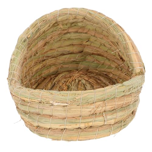 Yardwe Bird Woven Straw Nesting Box for Chickens Comfortable Breeding Bed for Dove Pigeon Parrot Durable Grass Nest for Various Chicken Breeds Spacious Egg Laying House