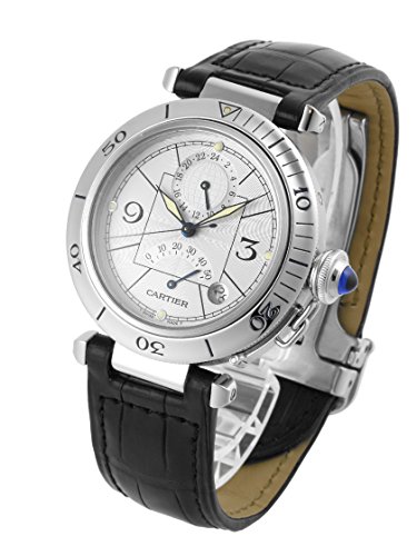 [カルティエ] Cartier 腕時計 パシャ38mm GMT パワーリザーブ W3103755 SS/レザー メンズ [中古品]