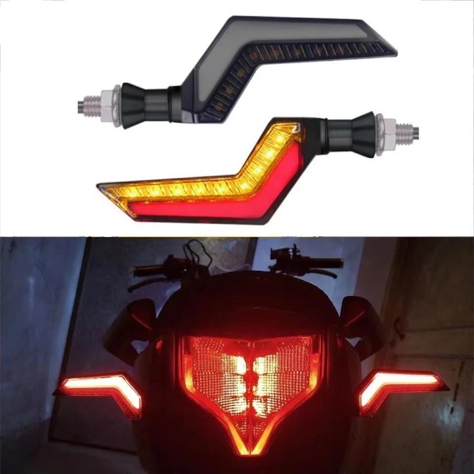 Clignotants LED pour moto 12V feux arrière de jour haute visibilité anti collision - 2