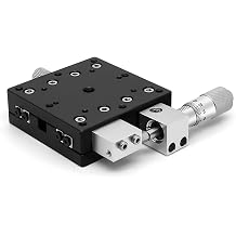XY Axis Linear Stage, X-Axis, XCRS40, XCRS60, 1.6 x 1.6 inches 40 x 40 mm, Manual Slide Table, E-EIC01, Precision Cross Roller Guide Optical Displacement Table HXCRS40-CR