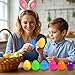 UOUYOO Empty plastic eggs 3.4 inch unfilled plastic Easter eggs for Easter Egg Hunt Suprise Egg Stuffers Filler Easter Decorations 12Pcs