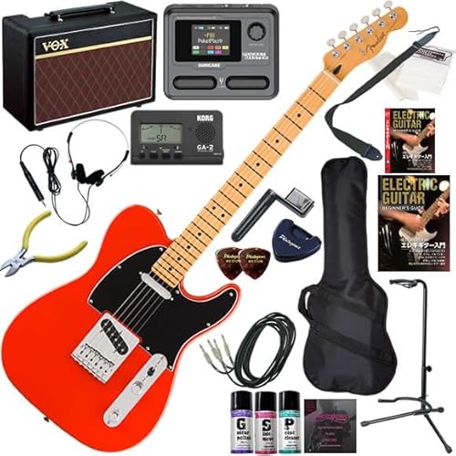 【セット品】FENDER エレキギター初心者入門 メキシコ製テレキャスター Pathfinder10とマルチエフェクターが入ってる完璧21点セット PlayerII Telecaster/CRR/M(コーラルレッド/メイプル指板)