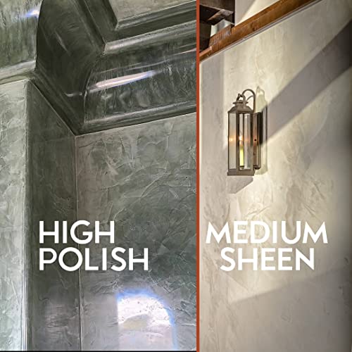 Vasari Lime Plaster & Paint | Veneziano Plaster (Smooth Finish) | Made From Natural Lime And Powdered Marble | Color: Natural White #1 | Size: 36 Lbs Dry Bag (Makes 5 Gallons Plaster) #TOP3