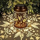 BRTNUP Geburtstagsgeschenke für Frauen, Kolibri-Solarlaternen für den Außenbereich, Gartendekoration, wasserdicht, hängende Solarleuchten, Outdoor-Garten für Terrasse, Rasen, Hof, Gartenarbeit