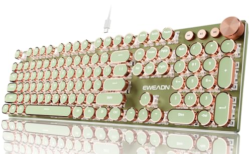 SEUNKWANG EWEADN Typewriter Style Mechanical Keyboard,...
