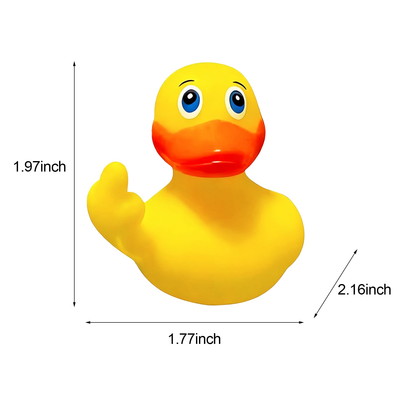 3pcs Rubber Ducks Mini Ducks for Kids Baby Shower Decorations Birthday Party Favors Gift Classroom Bathroom Car Dashboard Decorations (Middle Finger Duck)