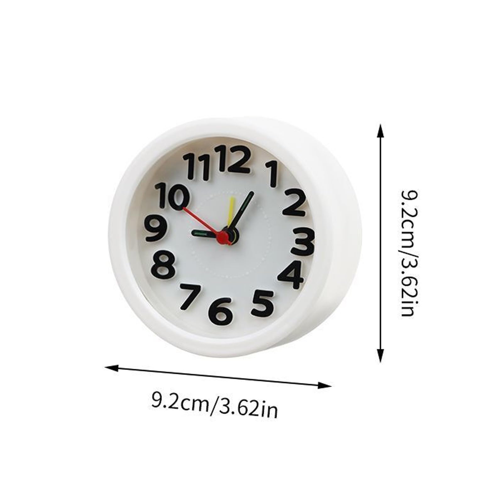Despertador, Reloj Despertador silencioso de Cuarzo con números a Pilas for(White)