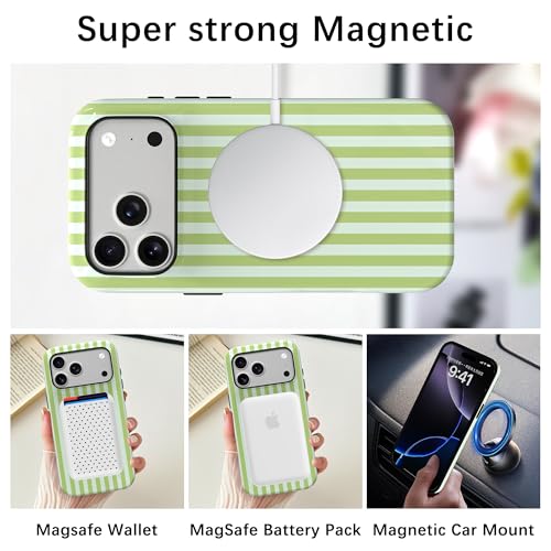 Coque iPhone 17 Pro Max MagSafe Skyseaco silicone vert sauge