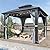 COVERONICS 10' x 10' Outdoor Galvanized Hardtop Gazebo - Aluminum Heavy-Duty Double Roof Vented Gazebo with Breathable Netting & Privacy Curtains for Patio, Porch, Garden, Lawn