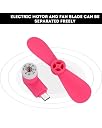 Justcellz Mini Portable USB Type-C Fan for Smartphones – Dual Blade Mobile Cooling Fan Pack of 2(Multicolor) gallery image