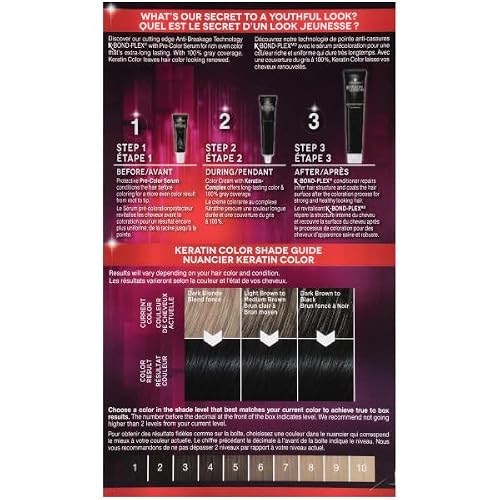 Schwarzkopf Keratin Color Permanent Hair Color Cream, 1.0 Black Onyx #TOP1
