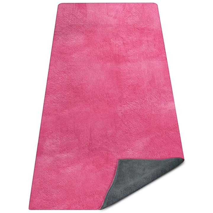CORTHENA Yoga Mat Towel - Dark Pink