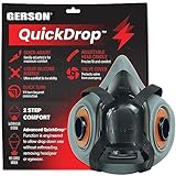 GERSON Drop Down Respirator Mask - 9500 Series QuickDrop Half Mask Respirator, Reusable, Large