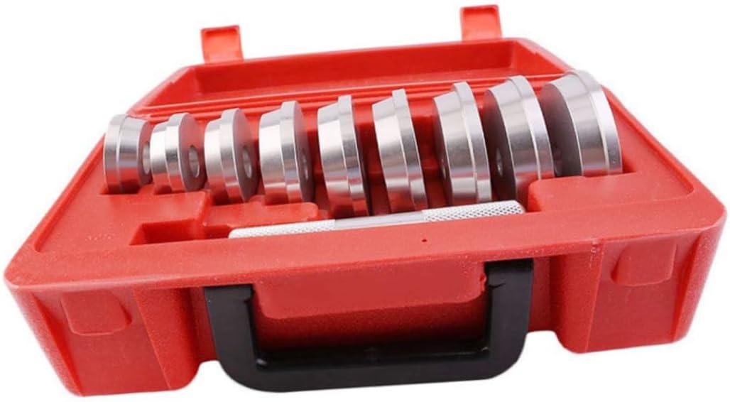 Gatuida 10pcs Wheel Bearing Removal Tool Bearing and Seal Driver Machined Aluminum Construction Knurled Handle