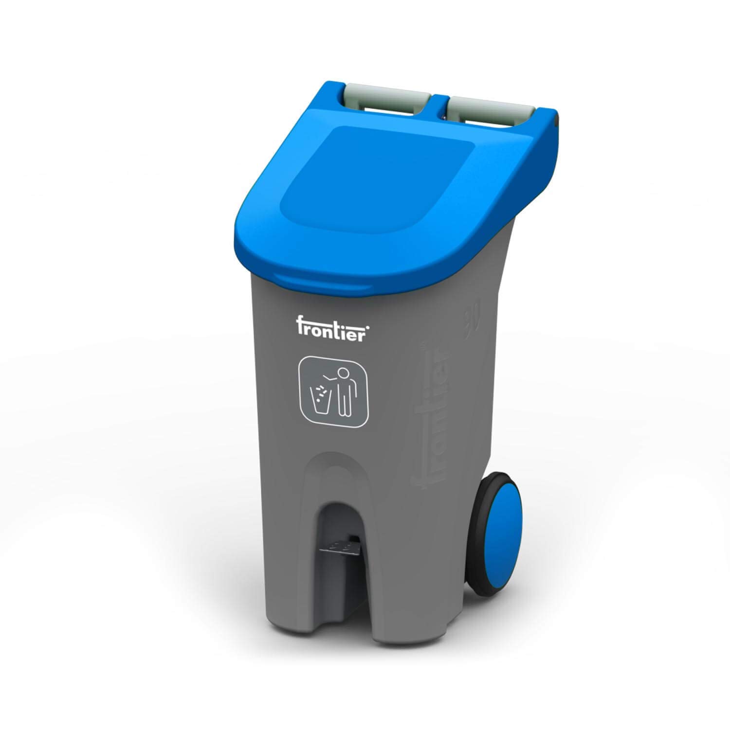 F R O N T I E R Plastic Garbage & Recycle Dry Waste Pedal Wheels Dustbin (70 L) for Office, Home, Hotel, Mall, School I Color options available I Big dustbin with lid outdoor I Extra large size Bin