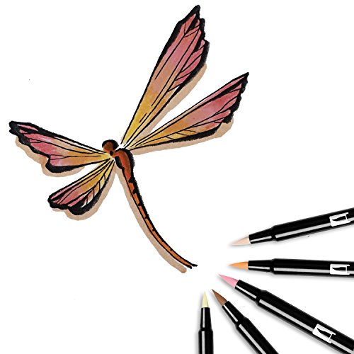 Image of Tombow Dual Brush Pen Art Marker Set: Set Includes 1 of Each Marker Set Primary, Greyscale and Portrait