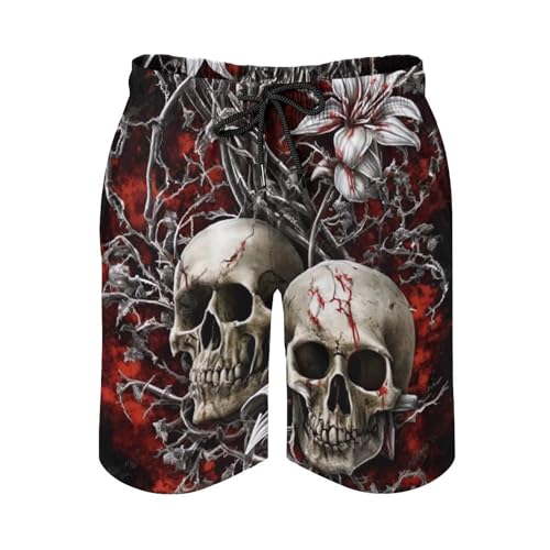 Mens Big & Tall Swim Trunks Board Shorts Basic Swimwear with Pockets2