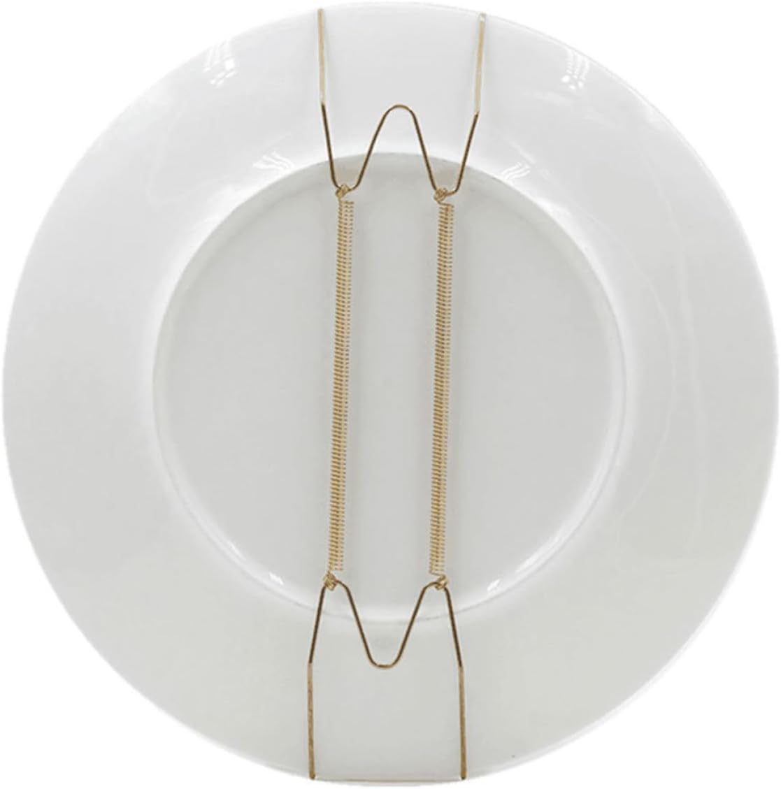KICHOUSE Wall-Mounted Plate Hanger for Vertical Plate Display, Copper Alloy and Abs Delicate Wall Display Rack with Beautiful Appearance and Unique Industrial Sense for Home Decor