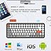 immagine 7Tastiera Bluetooth wireless, simpatica tastiera compatta Mini a 84 tasti, tecnologia di connessione Bluetooth wireless a 2,4 GHz, retro keycap rotondo ABS, pannello opaco, design ergonomico (Grigio)