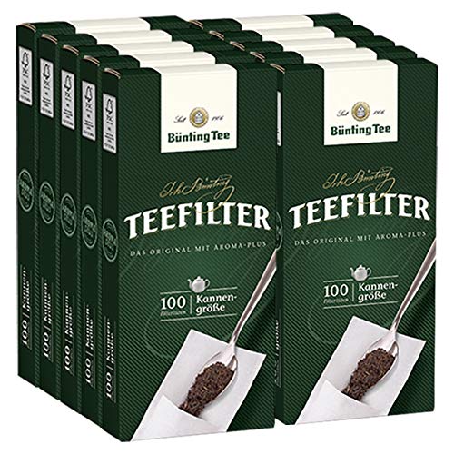 1000 x Bünting Tee - Teefilter / Kannenfilter (mit praktischer Anfasslasche) Cover