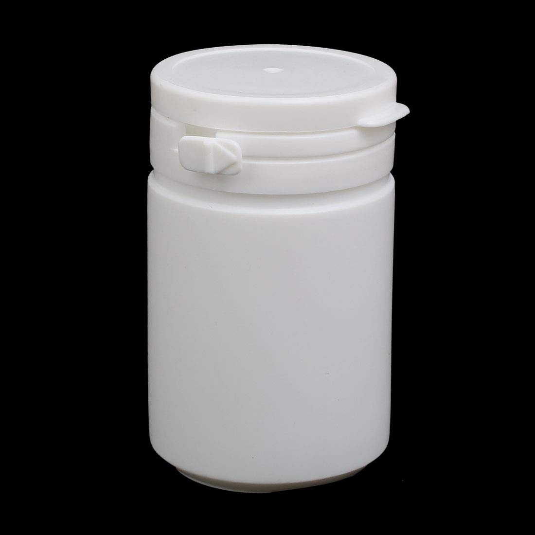 Aexit 5Pcs 60ml gauge HDPE Plastic White Wide Mouth Empty Solid Powder Bottle Storage Jar