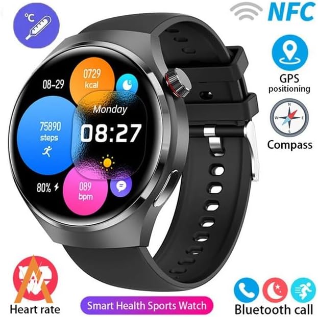 GUHUAVMI GT4 Pro Smartwatch displaying Dynamic Island feature