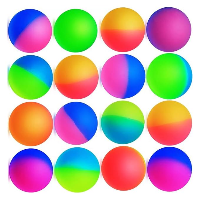 Flummis,60 Stück 60mm Flummies für Kinder Mitgebsel,Gummibälle Hüpfbälle