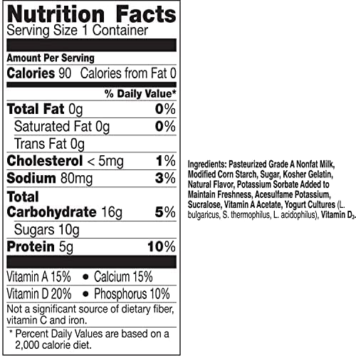 Miniatura 6 de Yoplait Light Very Vanilla - Taza de yogur sin grasa, aperitivo sin gluten, 6 onzas