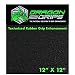 Dragon Grips Grip Tape Textured Rubber Decal for iPad Laptop Gun Grip Motorcycle Tank Grip (Black, 12x12)
