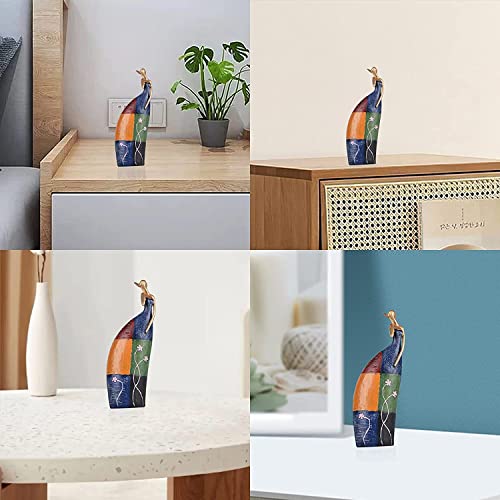 Wubianjie Abstract Art Female Statues And Sculptures, Modern Home Decor Statues, Colorful Painted Female Figures Ornaments For Living Room, Bedroom, Dining Table, Entrance #TOP6