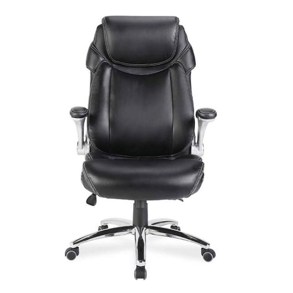 HTTGDGDH High Back Ergonomic Leather Executive Office Chair - Adjustable Swivel Chair For Home & Workplace Modern Design For All-Day Comfort And Support,