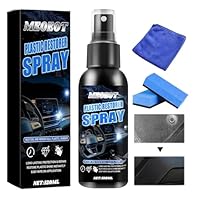 Meoeot Kunststoffsanierung für Autos, 120ml Extra Stark Auto Kunststoff Auffrischer, Kunststoffpfleger für Reinigung & Pflege Kunststoffe, Gummi & Leder, Verhindert Vorzeitige Alterung, UV-Schutz