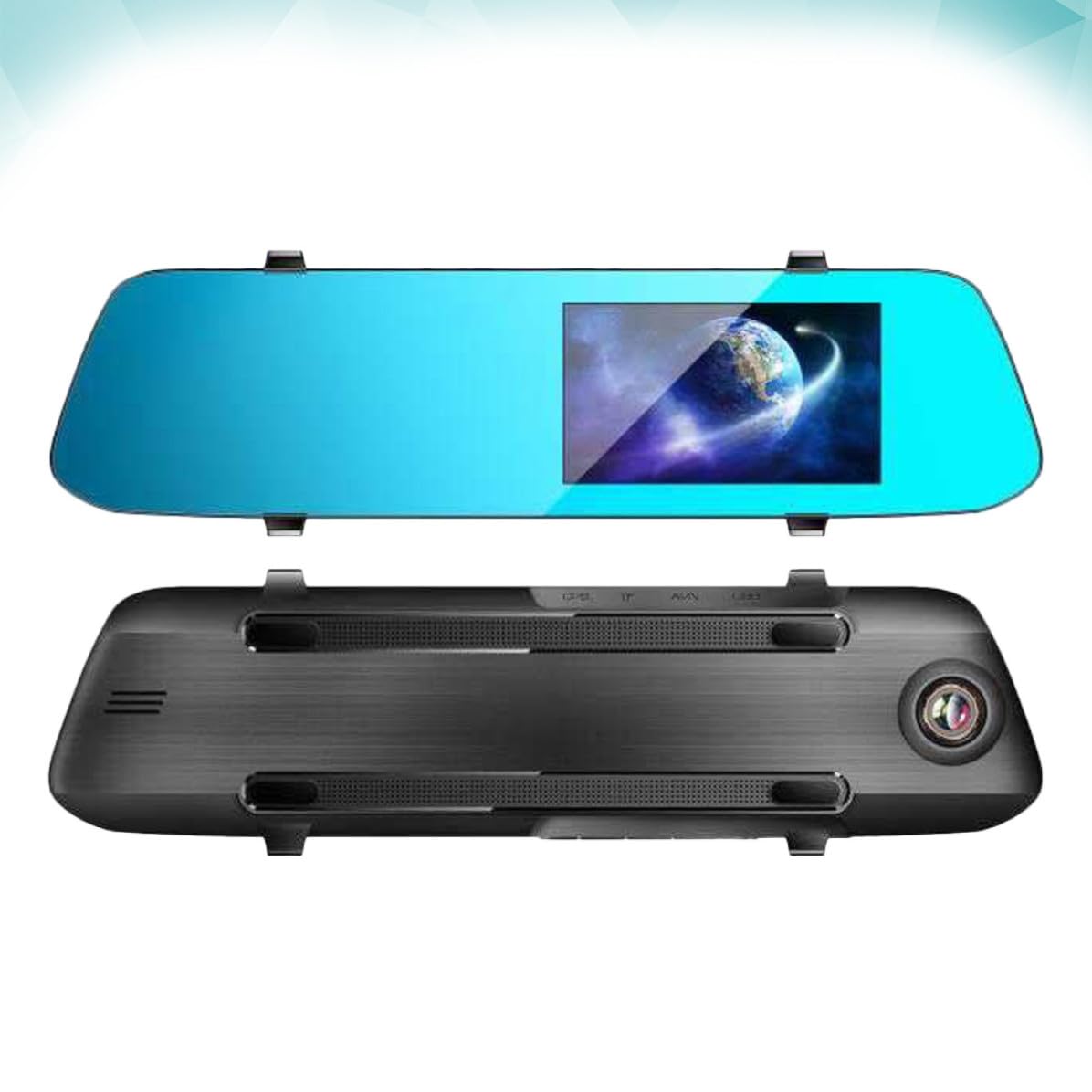 Dash Cam Doppia Schermo Ips Touch 4, 5 Pollici 1080p Nero | Rilevamento Movimento, Lente Grandangolare, Registrazione in Loop, 32gb