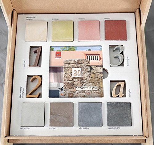 Numéro de maison grès boîte de chiffres pour signalisation extérieure - 4