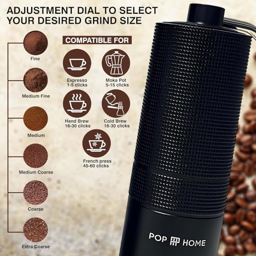 Pop and Party Stainless Steel Burr Grinder