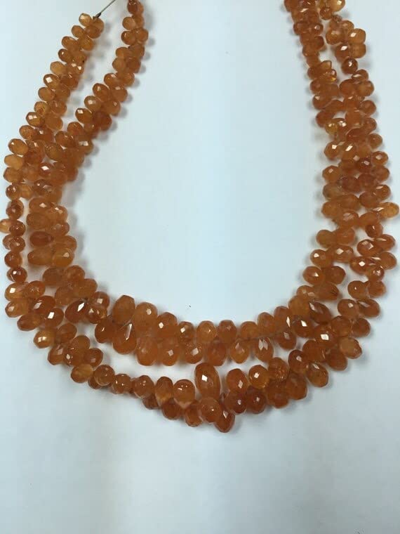 Spessartite Garnet LKBEADS briolettes en gouttes pour projets de bijouterie DIY
