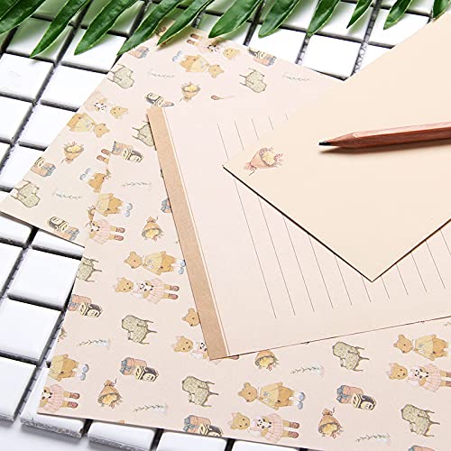 Orangetex 81Pcs Stationary Paper And Envelopes Set, Writing Paper Stationery Set (54 Stationery Paper + 27 Envelopes) 9 Different Style Cute Writing Stationery Paper Letter Set #TOP2