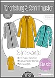 Schnittmuster kibadoo Damen Basic Strickmantel Papierschnittmuster