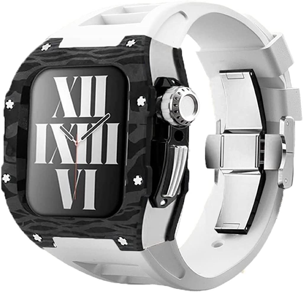 Ensemble boîtier carbone titane et bracelet caoutchouc pour Apple Watch - 8