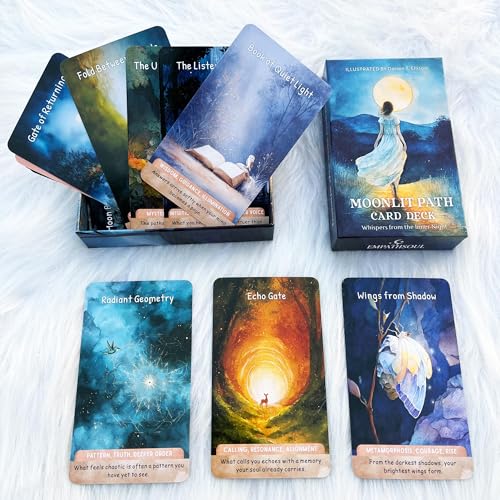 Image of Oracle Cards Deck 54 Cards, Gateway & Threshold Oracle Cards for Awakening, Life Transitions, Spiritual Guidance, Intuition, Shadow Work and Personal Growth