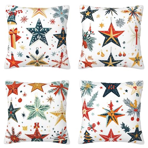 Outdoor Weihnachten Kissenbezug 40x40cm Wasserdicht Kissenbezüge 4er...