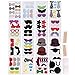 KIMILAR 76pcs Newest Photo Booth Props DIY Kit for Wedding Party Reunions Christmas Birthdays Photo booth Dress-up Accessories Costumes with Mustache on a stick, Hats, Glasses, Mouth, Bowler