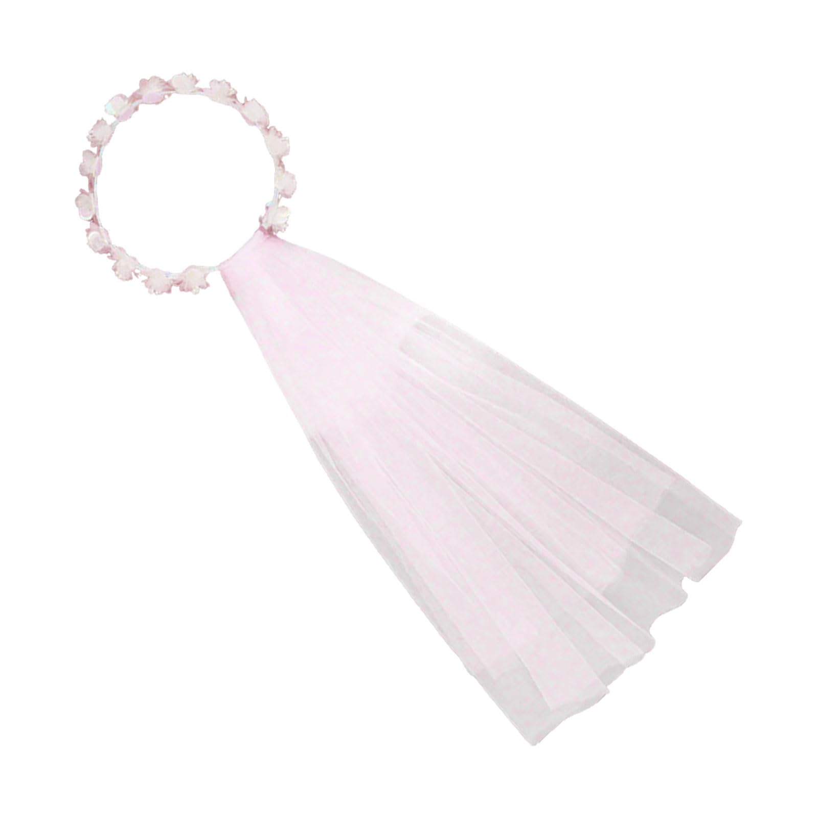 Nature Theme Adjustable Wreath for Bridal Event Photography Stage Lightweight Design Flower with Veil