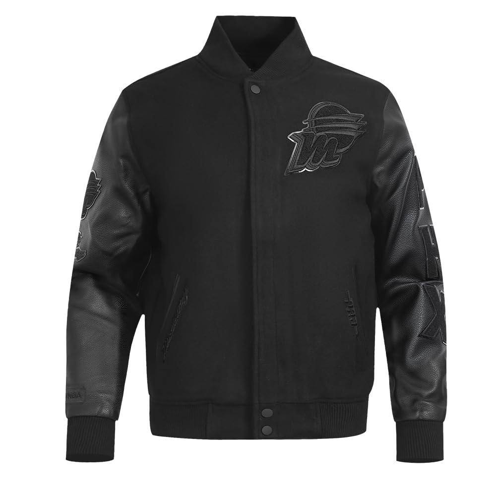 Pro Standard Mens WNBA Classic Triple Black Varsity Jacket