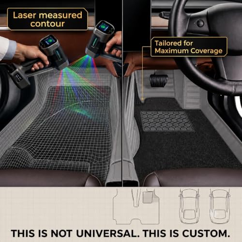 Image of Accessories 9D Combination Car Floor Mats Only Compatible with KIA Seltos (Automatic 2026 |100% Waterproof & Washable | Luxury 9D Car Foot Mats - Black XV-Greige