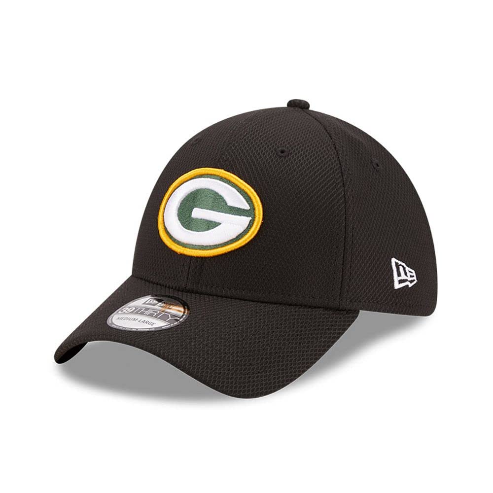 New Era 39Thirty Diamond Cap - Green Bay Packers Black - S/M โ image 1