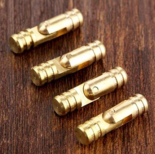 Muggyz 100-Pack 4Mm X 17Mm Copper Barrel Hinges Cylindrical Hidden Cabinet Concealed Invisible Brass Hinges For Jewelry Box Case Furniture Hardware #TOP3
